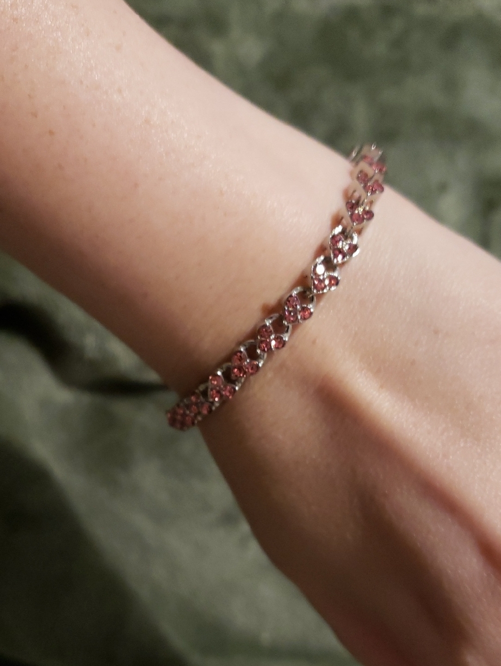 Pink Crystal Tennis Bracelet - Women Jewelry